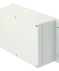 Grey ABS plastic electrical junction box with fixed mounting ears, 230x150x85 mm