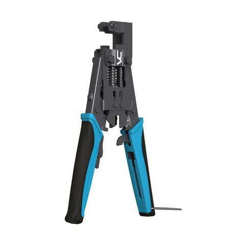 1 Punch Down Termination Tool For Vertical Cable Keystones Pro Grade Carbon Steel With Black Oxide Finish showing open handles