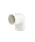 Two Way One Half Inch PVC Pipe Fitting 90 Degree Elbow Socket Adapter Coupling Schedule 40 White for DIY Projects