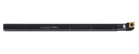 Side view of 3/8 Inch By 6 Inch Overall Length Indexable Boring Bar With CCMT21.5 Carbide Inserts For Small Bore Finishing And Profiling P252-S401 Right-Hand Workhorse