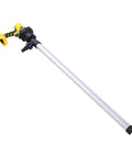 No BS Heavy Duty Battery Powered Electric Drum Pump 60 To 80 LPM Smooth Industrial Fluid Transfer Machine with silver tube and black handle.