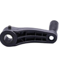 Built Tough Universal Drill Press Crank Handle Replacement Elevating Control Wheel Fits 9/16 Inch Shaft angled view showcasing sturdy black design