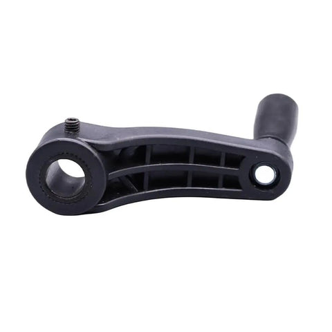 Built Tough Universal Drill Press Crank Handle Replacement Elevating Control Wheel Fits 9/16 Inch Shaft angled view showcasing sturdy black design