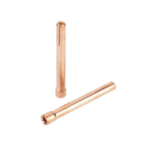 10Pcs Copper Welding Collets Set 2.4mm Hole For WP 17 18 26 Torches Durable Heat Resistant Replacement Parts High Conductivity Easy Fit