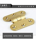 Copper Mini Flat Box Folding Butt Hinges 2 Pack For Doors And Cabinets DIY Craft Supplies, close-up view of single hinge
