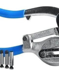Hand Powered Hole Punch Tool Kit For Steel Sheet Metal With 1 1/2 Inch Throat Includes Die Set With 3/32, 1/8, And 5/32 Inch Holes