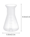 12 Pack Plastic Flask Set For Science Class, 50ml polypropylene Erlenmeyer style bottle with wide mouth and graduated scale