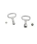 6in1 Multi-Functional Valve Key Set for water, gas, electricity panels; two rust-resistant metal keys with different socket sizes