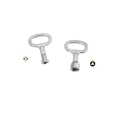 6in1 Multi-Functional Valve Key Set for water, gas, electricity panels; two rust-resistant metal keys with different socket sizes