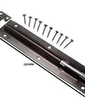 Built Tough Heavy Duty Tower Bolts For Backyard Gates And Storage Sheds Matte Black Steel Security Slider Latch with screws