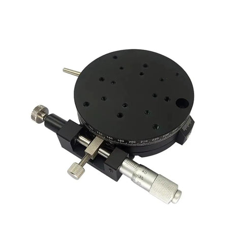 Precision Manual Rotary Stage SEMR110-AR 110mm Diameter With Fine Adjustment, Angular Positioning Platform in anodized aluminum