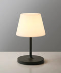 Cordless Outdoor Table Lamp With 4000mAh Battery Waterproof LED Night Light Touch Dimmable Desk Lamp in dark grey on table