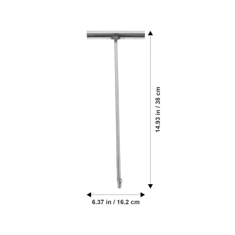 Heavy Duty Stainless Steel Manhole Cover Hook Lift Tool For Easy Grate Pulling And Door Lifting 15 Inch Reach