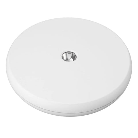 Stunning 10 Inch Electric Turntable With Bright Light For Jewelry And Watch Display, white top view.