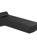 Non-Diverter Tub Spout In Matte Black, 9-Inch Reach, Designed For Pivotal Bath Collection, Solid Metal Construction, Easy Wall Mount
