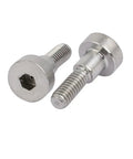 Pick Up These Dang Tough 304 Stainless Steel Hex Socket Shoulder Bolts Ten Piece Pack, 5mm shoulder, M4 threading.