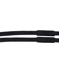 One Pair Lightweight Weightlifting Straps With Cotton Pads For Barbell Training shown in black material.