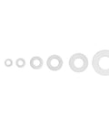 Grab And Go Nylon Washer Kit 350 Piece Flat Washer Set With Storage Box White Plastic Assortment For Fasteners Insulation Friction Reduction And Leak Prevention In 7 Sizes, nylon flat washers M2-M8