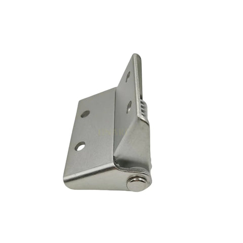 Side view of Lift Gate Hinge 104804GT Replacement For Genie Entry Gate Spring Hinge, heavy-duty metal hinge with bolt holes.