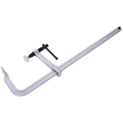 Heavy Duty 20 Inch F Clamp Rockin Drop Forged Steel Bar Clamps With 1400 Lbs Power for woodworking, showing the swivel jaw handle.