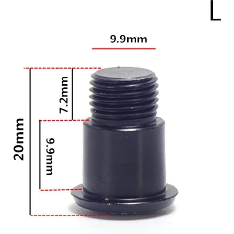 Beefy Black Steel Bike Rear Derailleur Screws For Direct Hanger Mounting dimensions and design detail view