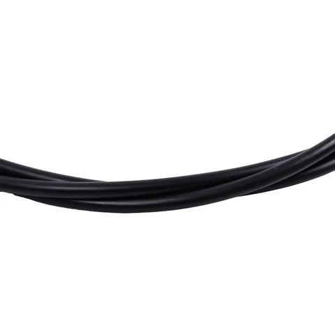 Close-up of black 12 Foot Control Cable CC17912 Replacement For Mercury Mariner Outboard Engines showing flexible wire material.