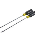 2-Piece Long Reach Screwdriver Set With Cushioned Grips, Includes 1/4-Inch Cabinet Tip And #2 Phillips, 10-Inch Blades For Tight Spaces