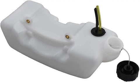Gas Fuel Tank Replacement Kit For FS81 FS86 Trimmer With Cap Vent Front Plate Rear Mount Plate Bolts And Nuts Plug And Play Retro Style Upgrade For Your Trimmer showing tank and cap
