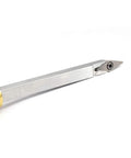 YUFUTOL carbide woodturning tool mini size with comfort grip handle; side view showing carbide cutting tip.