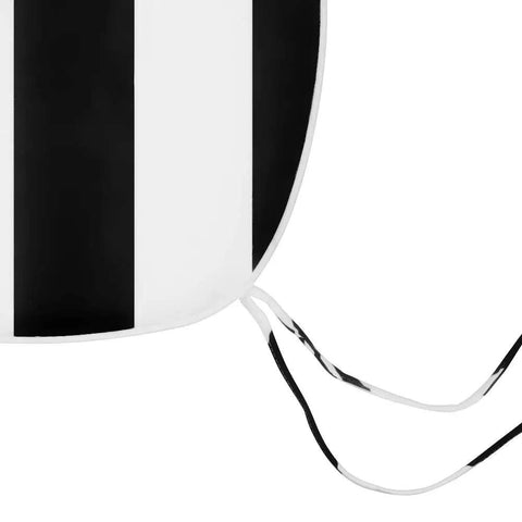 Close-up of Outdoor Chair Cushions Set Of 2 17 By 16 Inch With Ties Water Resistant All Weather U Shape Seat Pads Black Stripe