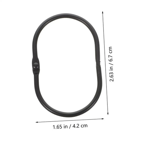 Single oval shower curtain hook with dimensions from 12 Pack Oval Shower Curtain Hook Rings Rust Resistant Decorative Hooks For Bathroom