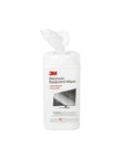 3M electronic equipment wipes canister with wipes dispensing, 80 count, nonabrasive for electronics cleaning, labeled for screens.