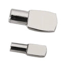 Heavy Duty Adjustable Cabinet Shelf Support Pins Removable Metal Pegs in Iron Nickel Color for Sturdy Shelves