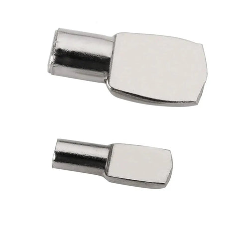 Heavy Duty Adjustable Cabinet Shelf Support Pins Removable Metal Pegs in Iron Nickel Color for Sturdy Shelves