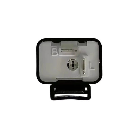 Close-up of 12V 2 Pack Adjustable 2 Pin Prong Flasher Relay for LED Turn Signals Fits Cars and Motorcycles Hyper Flash Replacement.