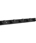 Sturdy Matte Black Wall Mount Coat Rack With Five Heavy Duty Metal Hooks, Rustproof And Waterproof, Modern Design