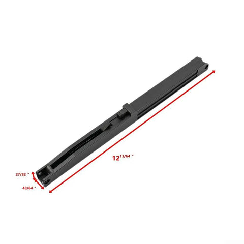 Rugged Barn Door Soft Close Mechanism With Zero Drama Buffer Damper For No Sweat Install Sliding Track Kit S Curve black track measuring 12 13/64 inches