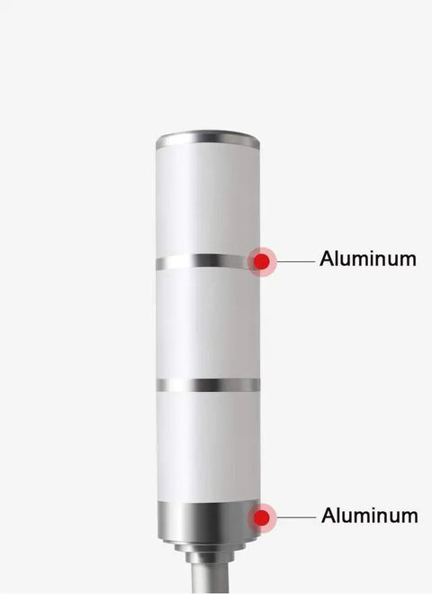 Side view of 3 Color LED Warning Light With Buzzer 24V DC 3W Aluminum Housing IP54 Waterproof Indicator Stack Tower Light.