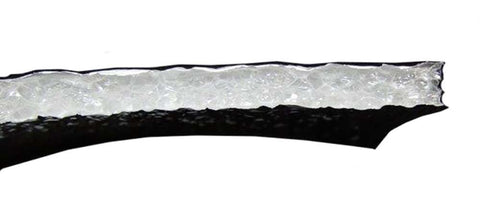 Foil Insulation Spiral Duct Wrap With Foam Core 8 Inch By 10 Foot R8 cross-section showing foam core detail for HVAC ducts