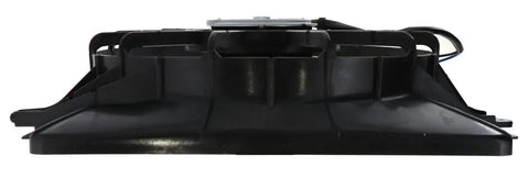 Direct Fit Cooling Fan Assembly For Honda Civic Heavy Duty Black Shroud Ultra Quiet Motor side view with wiring and smooth finish.