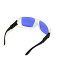 Top Shelf Pulsed Dye Laser Safety Glasses With Hella Solid OD4 Plus Protection For 585 To 595Nm Yellow Laser Workflows Featuring Crystal Clear Lenses and medical-grade frame.