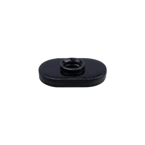 Black T nut from Budget Friendly Twenty Five Pack One Quarter Inch Twenty Threaded Centered Slide In Economy T Nuts For Aluminum Extrusion Profiles Track Rails And Base Aluminum Frame Hardware Black.