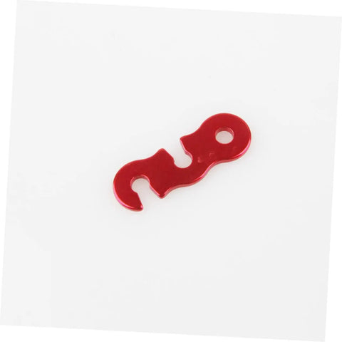 Red aluminum buckle from Six Piece Aluminum Cord Buckles For Tent Ropes Quick Knot Adjusters Antislip Tighteners Outdoor Gear For Camping