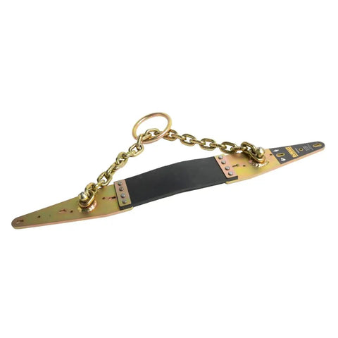 Heavy Duty Temporary Roof Anchor For Fall Protection Reusable And Lightweight Setup Fits Any Roof Pitch With Zero Sweat Pro Grade Construction Safety Gear, metal with chain and rubber grip.