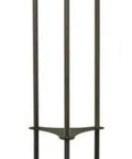 Tall Floor Lamp With Amber Glass Shades And Bronze Finish, Classic Traditional Style, 63.5-Inch Height, in living room setting