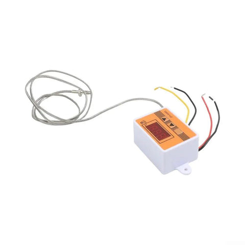 Smart Temperature Controller W3003 Thermostat 0 To 450 Celsius With Zero Point One Degree Precision Multi Voltage Compatible 12V 24V 220V Pro Grade Industrial Control Gear For Fast Response, orange 60x45x31mm plastic thermostat with probe and wires
