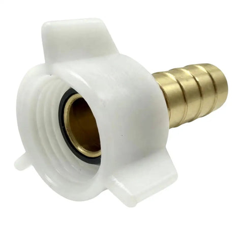Brass Go To Half Inch Barbed To Half Inch NPT Female Swivel Nut Adapter Fitting, 2 Pack, Heavy Duty Hose Connector For Poly Tubing, Clamp Compatible, Leak Free Plumbing Accessory, brass hose barb fitting