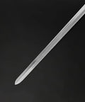 Blade detail of 41.25 Inch One Hand Medieval Sword with dull carbon steel blade, non battle ready for cosplay, LARP, collectors