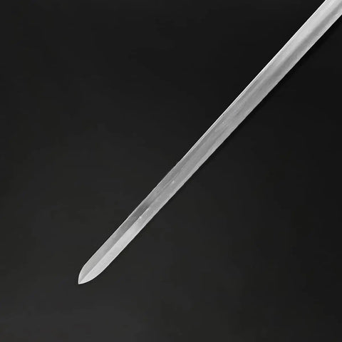 Blade detail of 41.25 Inch One Hand Medieval Sword with dull carbon steel blade, non battle ready for cosplay, LARP, collectors