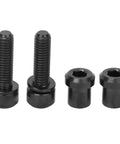 Fresh TC4 Titanium Alloy Stem Screws Set With Integrated Rubber Gasket M5X18MM Bike Bolts, four black titanium screws.